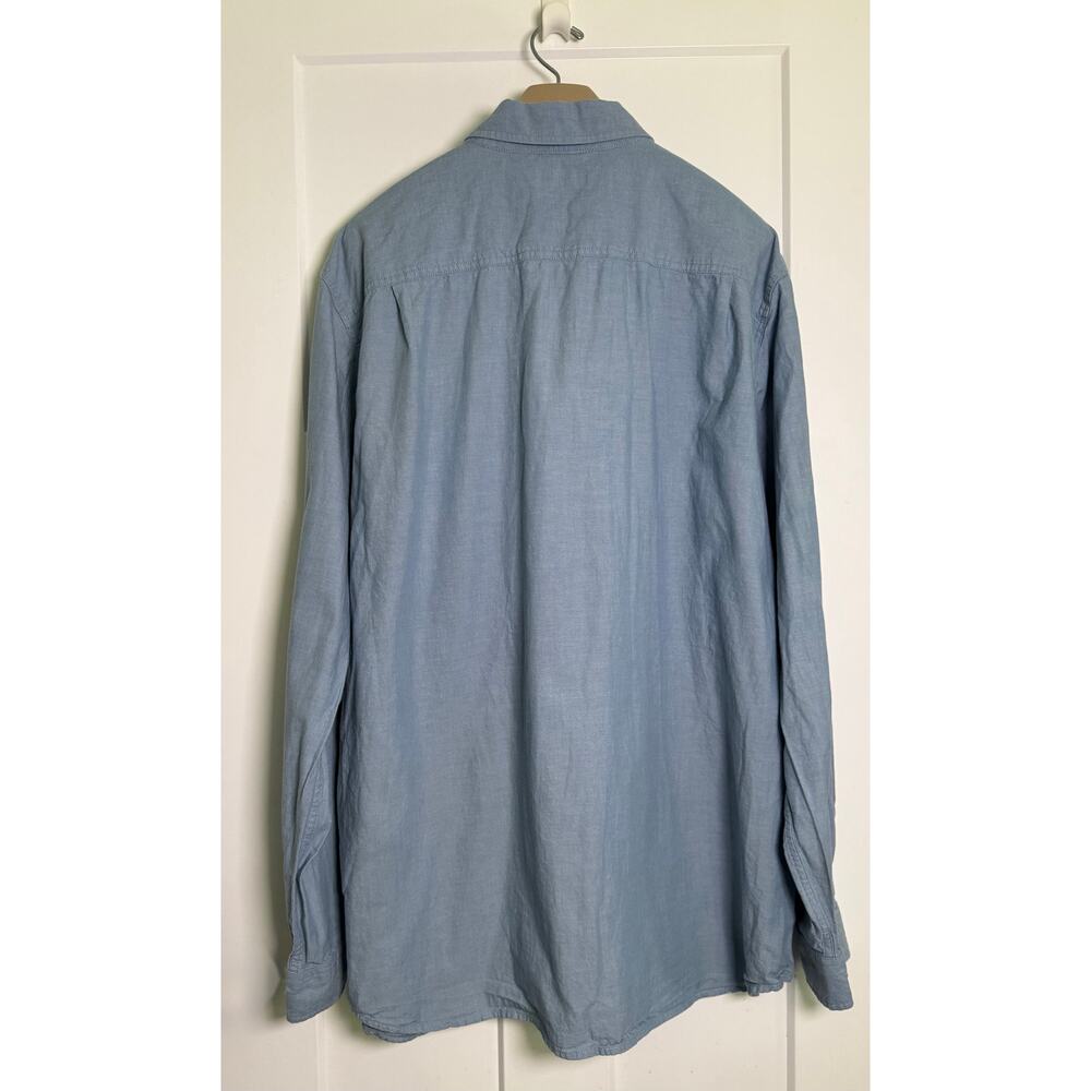 Carhartt Chambray Relaxed Fit Midweight Long Sleeve Shirt Size 2XL TALL Cotton - Picture 2 of 10